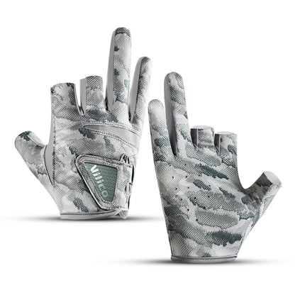 Guantes deportivos de pesca – Antideslizantes con 3 dedos libres y protección solar