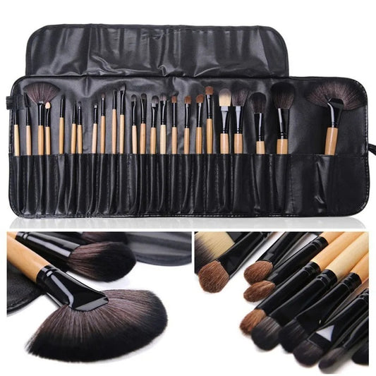 💄 Set de 24 Brochas de Maquillaje Profesional con Bolsa 🎁✨