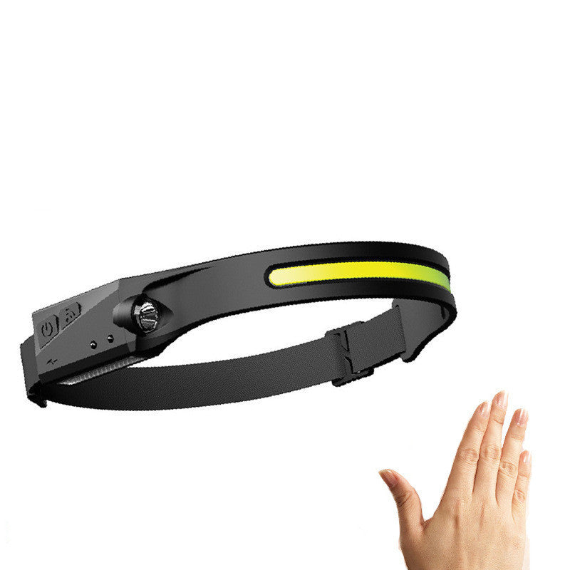 Linterna frontal LED COB con sensor de movimiento – Recargable e impermeable