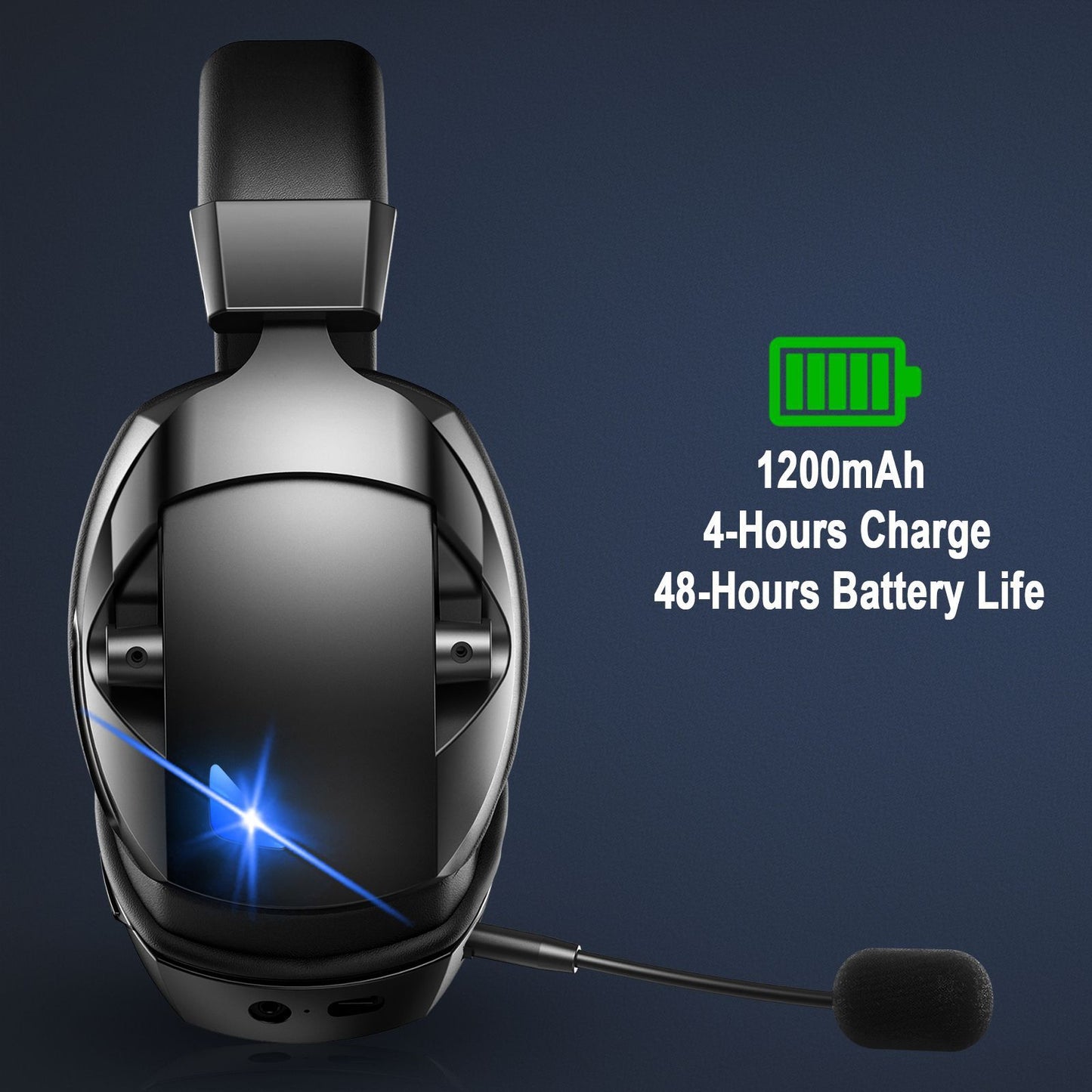 🎧 Auriculares Gaming Inalámbricos 2.4G + Bluetooth con Micrófono y Luces LED-Model Especial para Gaming PCs & PS5