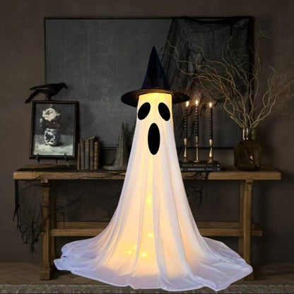 Fantasma Decorativo Exterior – Adorno Inflable y Luminoso para Jardín o Porche