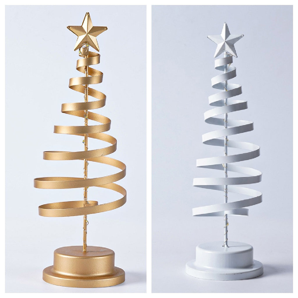 lámpara decorativa LED en forma de árbol espiral de hierro forjado con luz blanco cálido para interiores