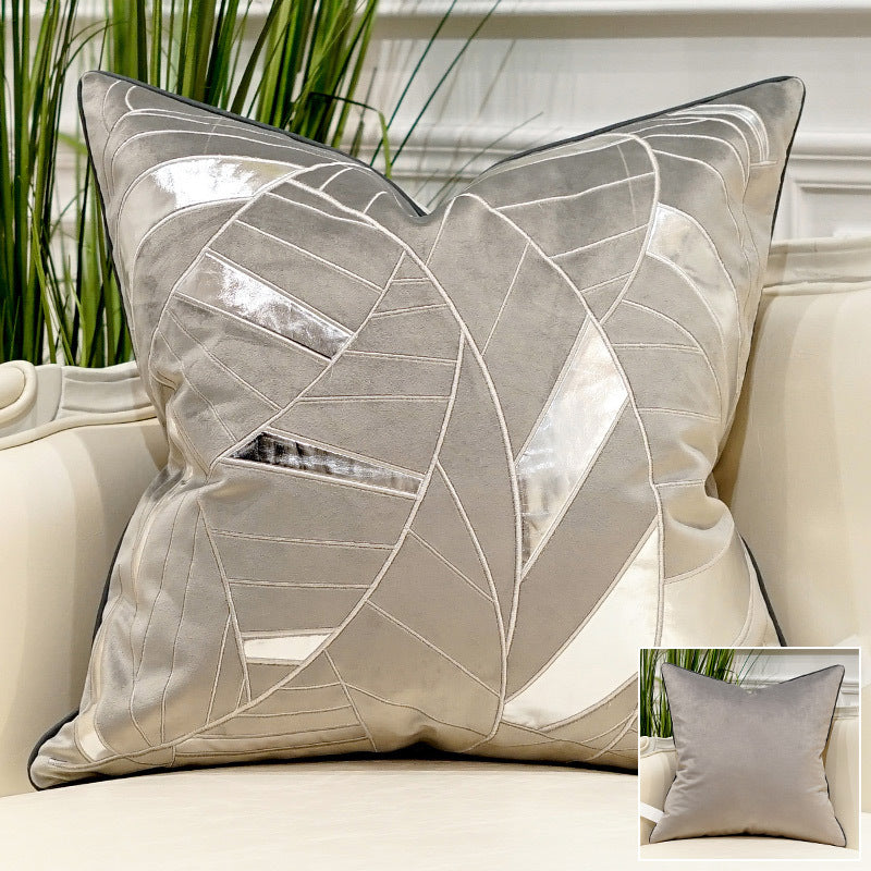 cojín decorativo moderno de terciopelo con bordado premium y relleno de algodón PP para sofá o cama