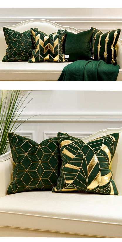 cojín decorativo moderno de terciopelo con bordado premium y relleno de algodón PP para sofá o cama