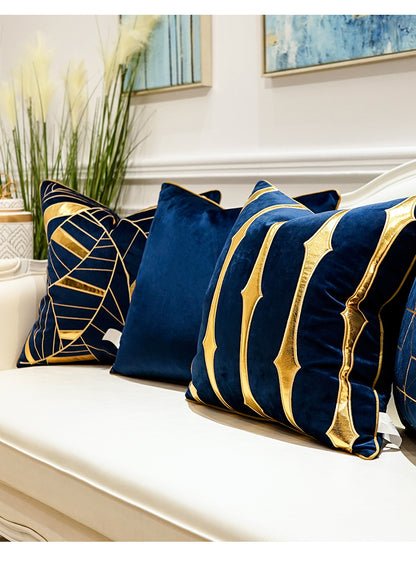 cojín decorativo moderno de terciopelo con bordado premium y relleno de algodón PP para sofá o cama