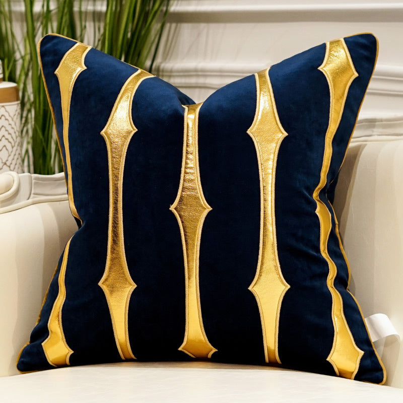 cojín decorativo moderno de terciopelo con bordado premium y relleno de algodón PP para sofá o cama