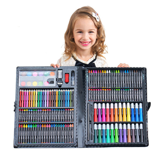 🎨🖌️ Set de Pintura 168 Piezas – Acuarelas, Pasteles y Pinceles – Material Escolar Creativo – Tendencia 2026 🌈✨