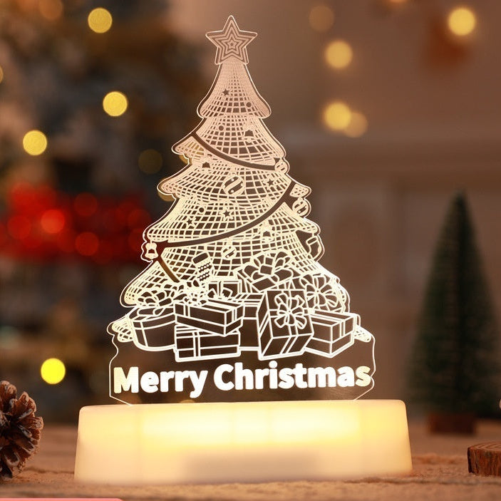 lámpara LED 3D acrílica de luz cálida con diseño tridimensional para decoración interior segura y de bajo consumo