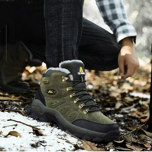 Botas de senderismo impermeables de caña alta — Suela antideslizante y diseño resistente para exteriores