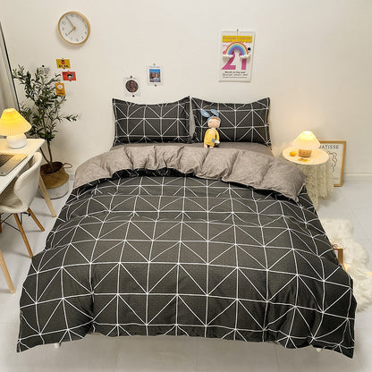 Juego de Cama de Algodón Aloe – Set 4 Piezas con Diseño Floral Moderno
