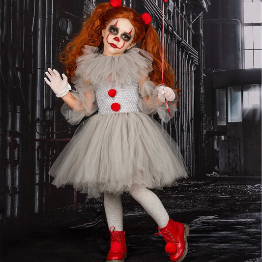 👑✨ Disfraz de Princesa de Malla Infantil 2026 – Vestido, Guantes y Diadema 🎃💜