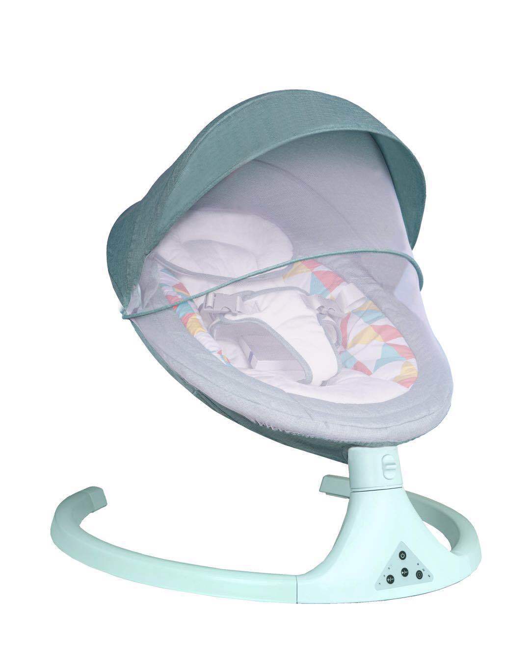 Cuna Mecedora Eléctrica Ajustable para Bebés – Con Bluetooth, Música y Control Remoto