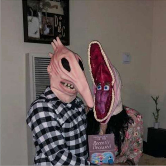 😈🎃 Máscara de Halloween “Adam y Barbara” 2026 – Máscara de Látex Terrorífica y Realista 👻✨