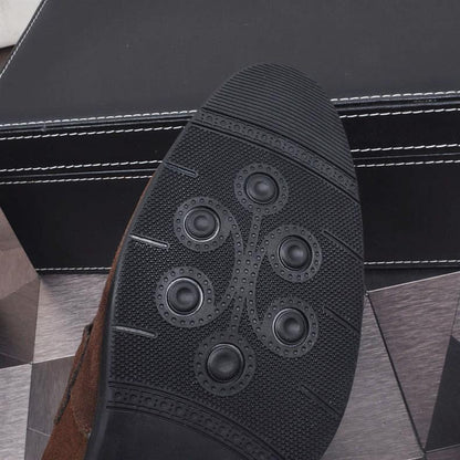 Mocasines slip-on de cuero para hombre — Estilo casual con punta cuadrada y suela plana