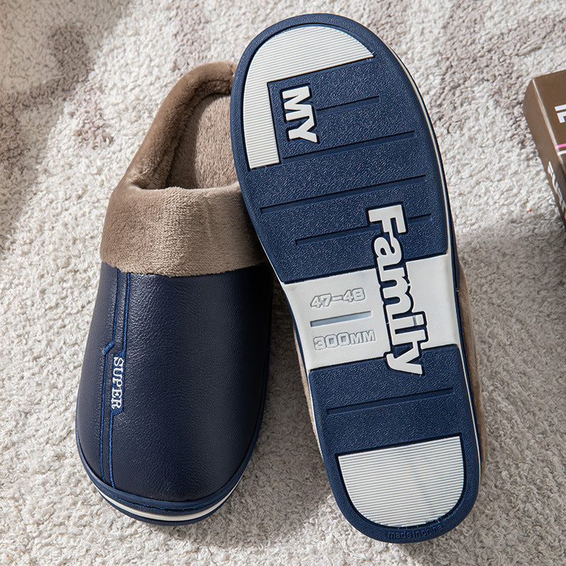 Pantuflas de invierno para hombre — Diseño oversize con forro cálido y suela antideslizante