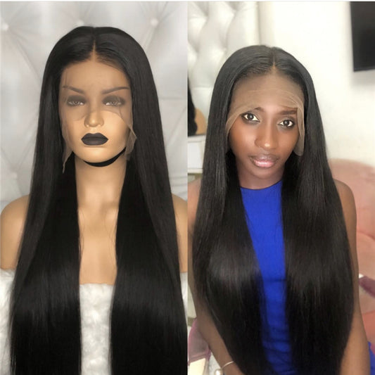 👑 Peluca Larga Lisa – Estilo Europeo y Americano ✨💇‍♀️