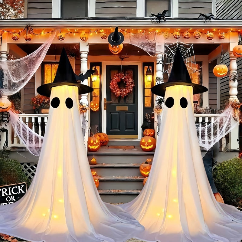 Fantasma Decorativo Exterior – Adorno Inflable y Luminoso para Jardín o Porche