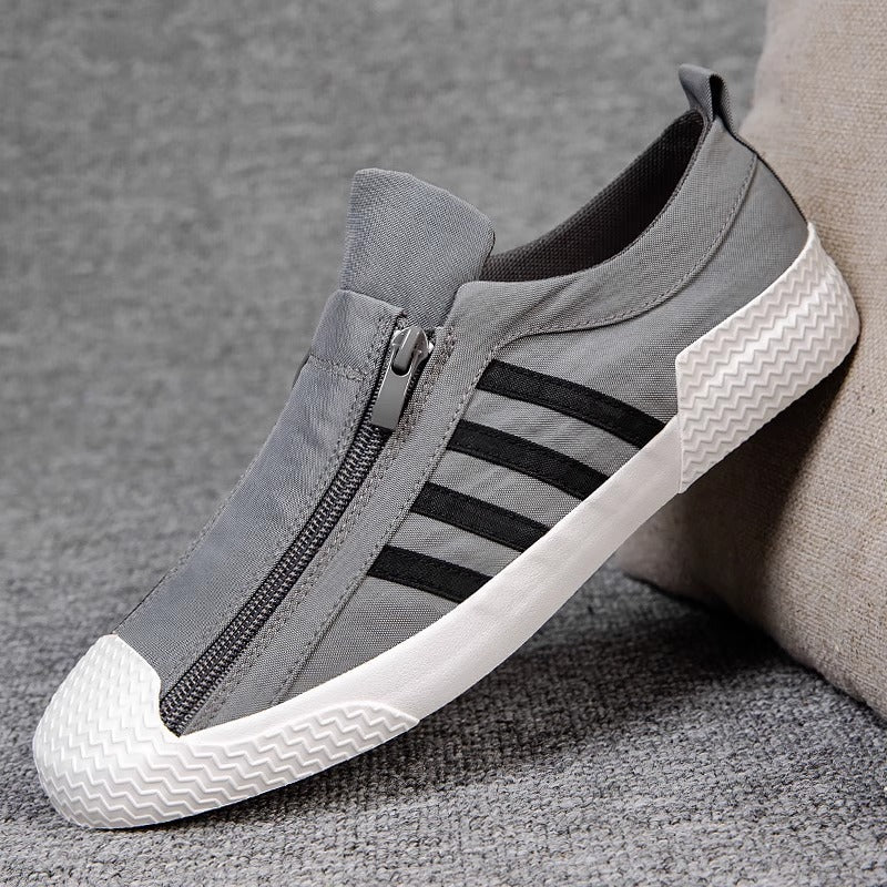 Zapatillas blancas bajas para hombre — Diseño casual transpirable y ligero