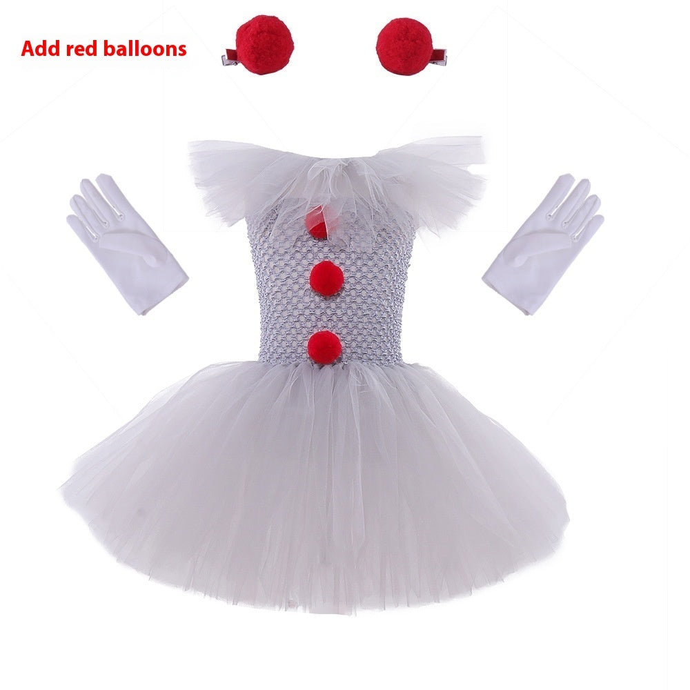 Disfraz de Princesa Infantil con Malla – Vestido, Guantes y Diadema