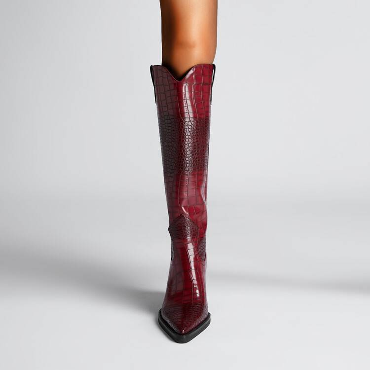 Botas de tacón grueso