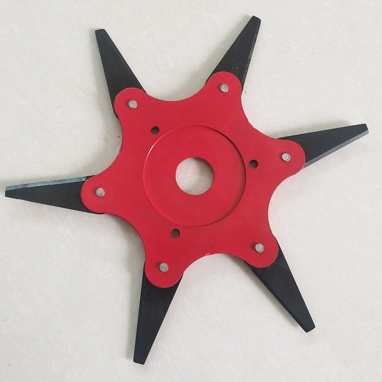 Cabezal de corte con hojas de acero manganeso – 6 cuchillas resistentes para desmalezadora