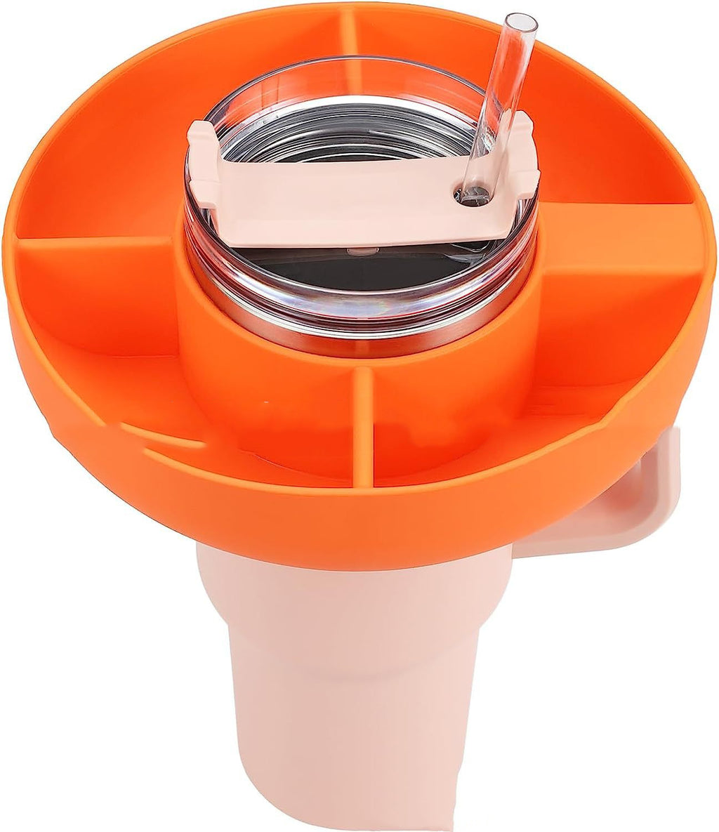 Snack bowl de silicona para vaso Stanley 40 oz – bandeja reutilizable con 4 compartimentos
