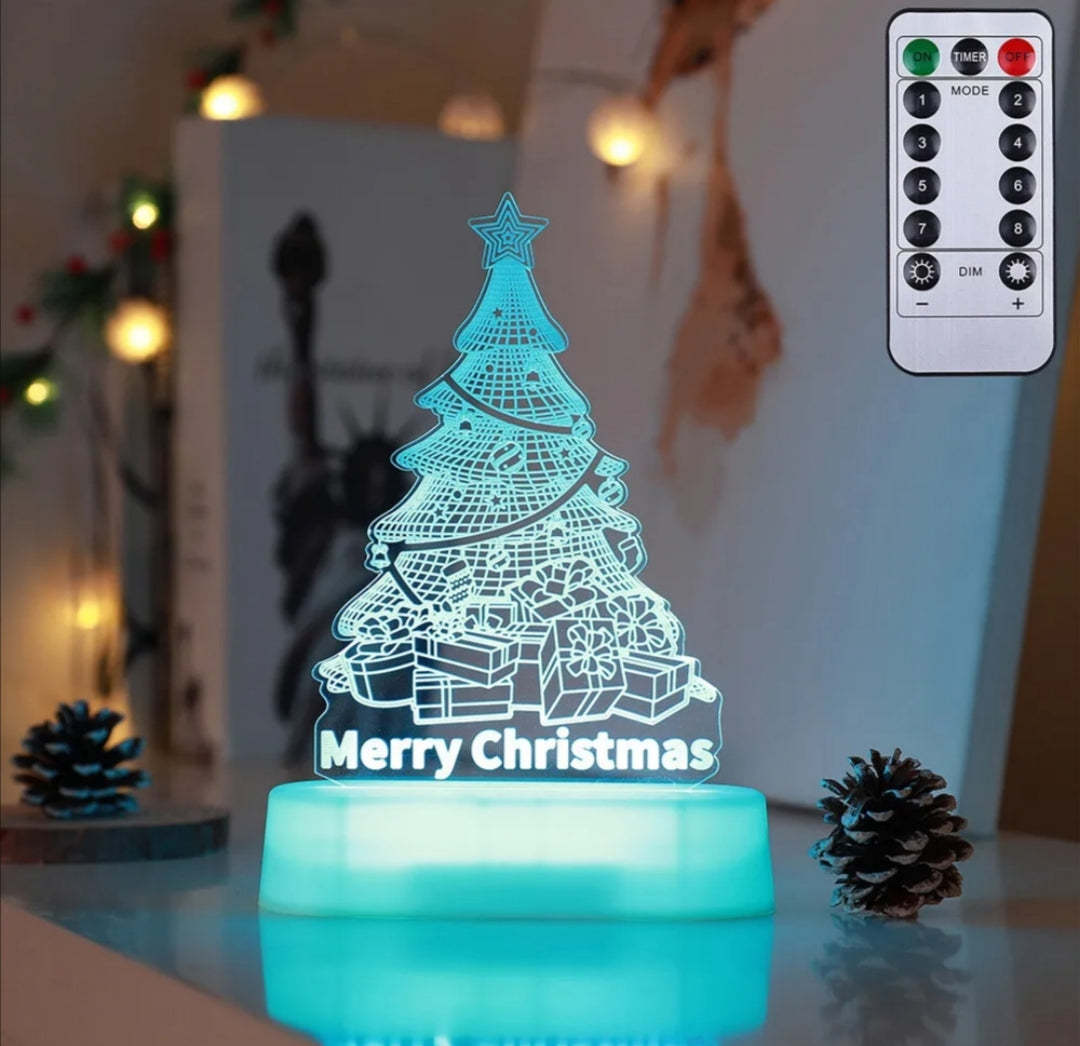 lámpara LED 3D acrílica de luz cálida con diseño tridimensional para decoración interior segura y de bajo consumo