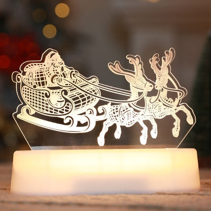 lámpara LED 3D acrílica de luz cálida con diseño tridimensional para decoración interior segura y de bajo consumo