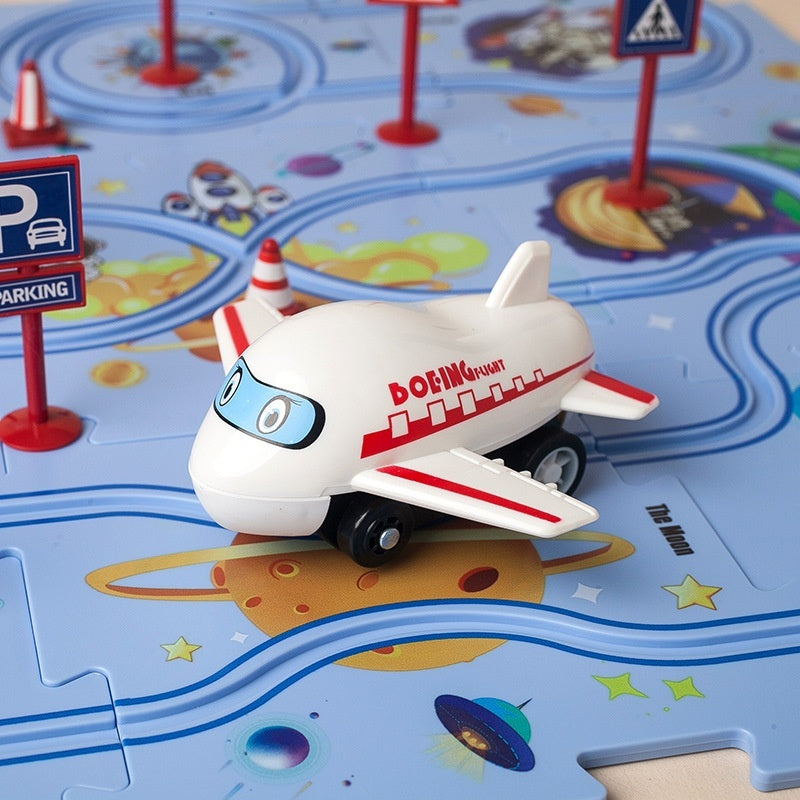 🚂🧩 Pista Eléctrica de Puzzle para Niños – DIY Creativo + Coche Automático – Tendencia 2026 ⚡👧👦