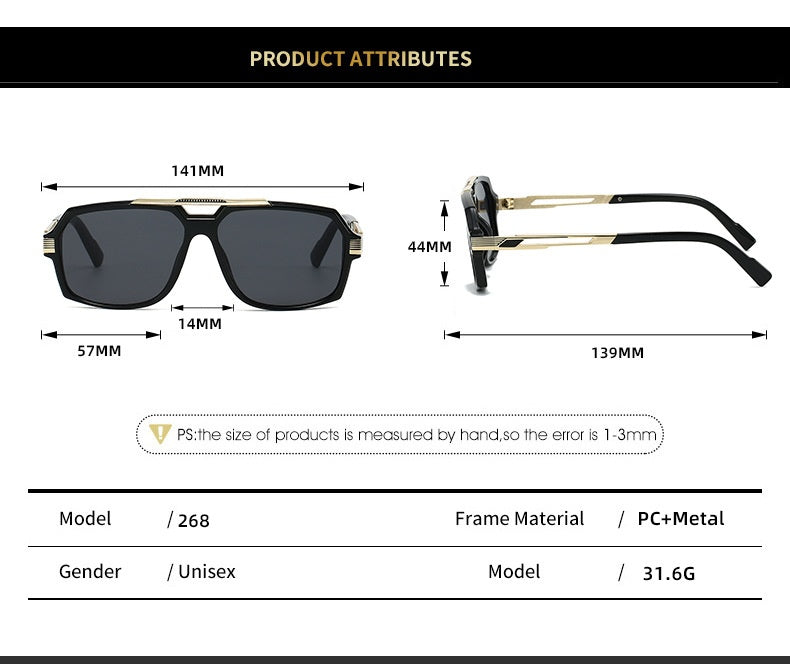 Gafas de sol ovaladas para hombre – Estilo moderno con protección UV