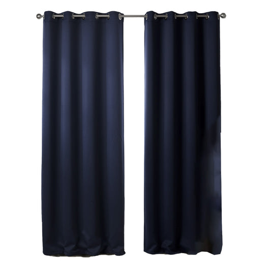Cortinas Opacas Modernas Azul Oscuro – Tejido Blackout con Estilo Elegante y Funcional