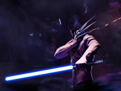 Espada Láser RGB 2 en 1 con Sonido y Luces LED – Recargable por USB