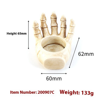 Candelabro Calabaza de Halloween – Decoración de Resina Artesanal