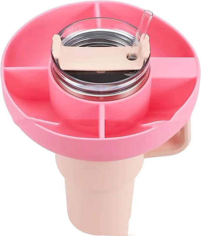 Snack bowl de silicona para vaso Stanley 40 oz – bandeja reutilizable con 4 compartimentos