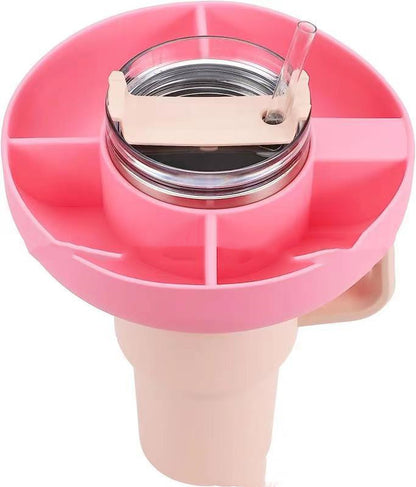 Snack bowl de silicona para vaso Stanley 40 oz – bandeja reutilizable con 4 compartimentos