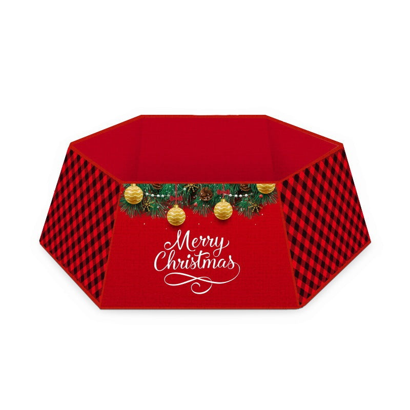 Falda decorativa multicolor para árbol de Navidad de tela no tejida de 40×25 cm para cubrir la base y mejorar la presentación