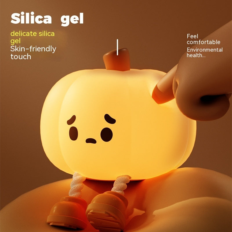 Lámpara Calabaza de Silicona – Luz Nocturna Recargable USB de Halloween