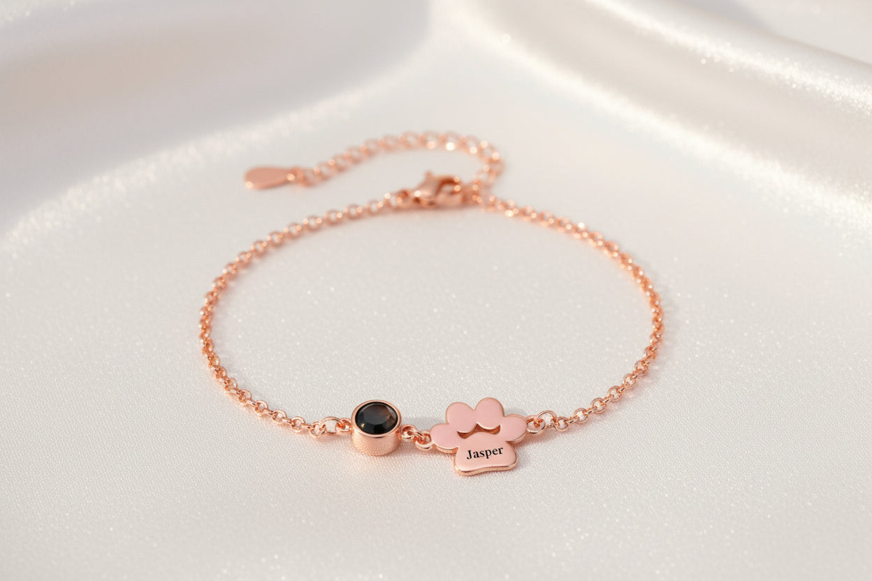 Pulsera de Huella Personalizable  Acero de Titanio