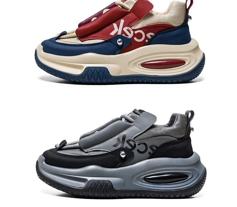 Zapatillas deportivas impermeables para hombre — Estilo “Dad Shoes” con plataforma y diseño casual