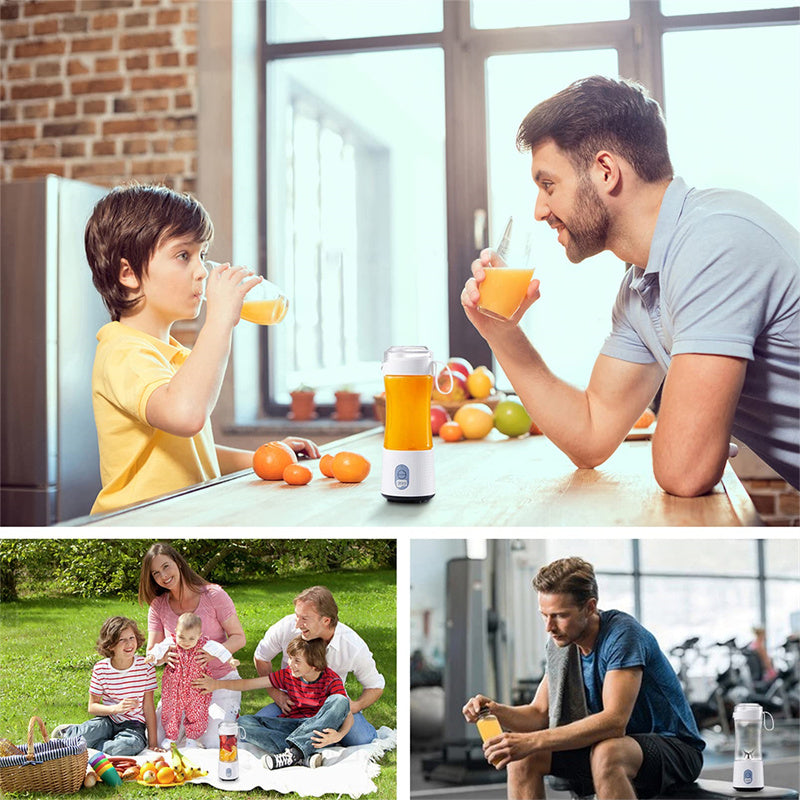 Licuadora Portátil USB 380 ml – Recargable y Compacta para Smoothies y Batidos