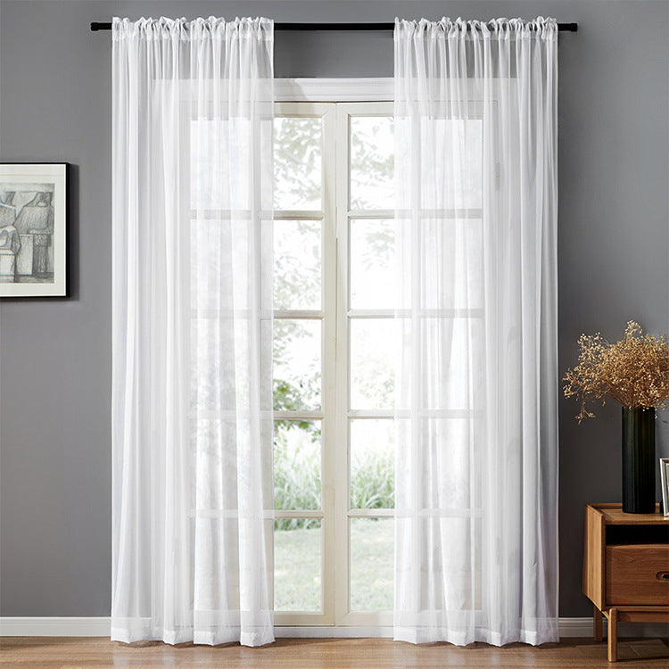 Cortina Moderna de Algodón y Lino – Estilo Minimalista y Transmisión Natural de Luz
