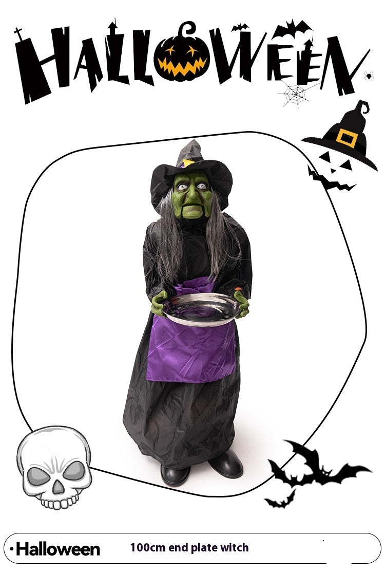 Bruja Eléctrica con Sensor de Sonido – Decoración Animada de Halloween