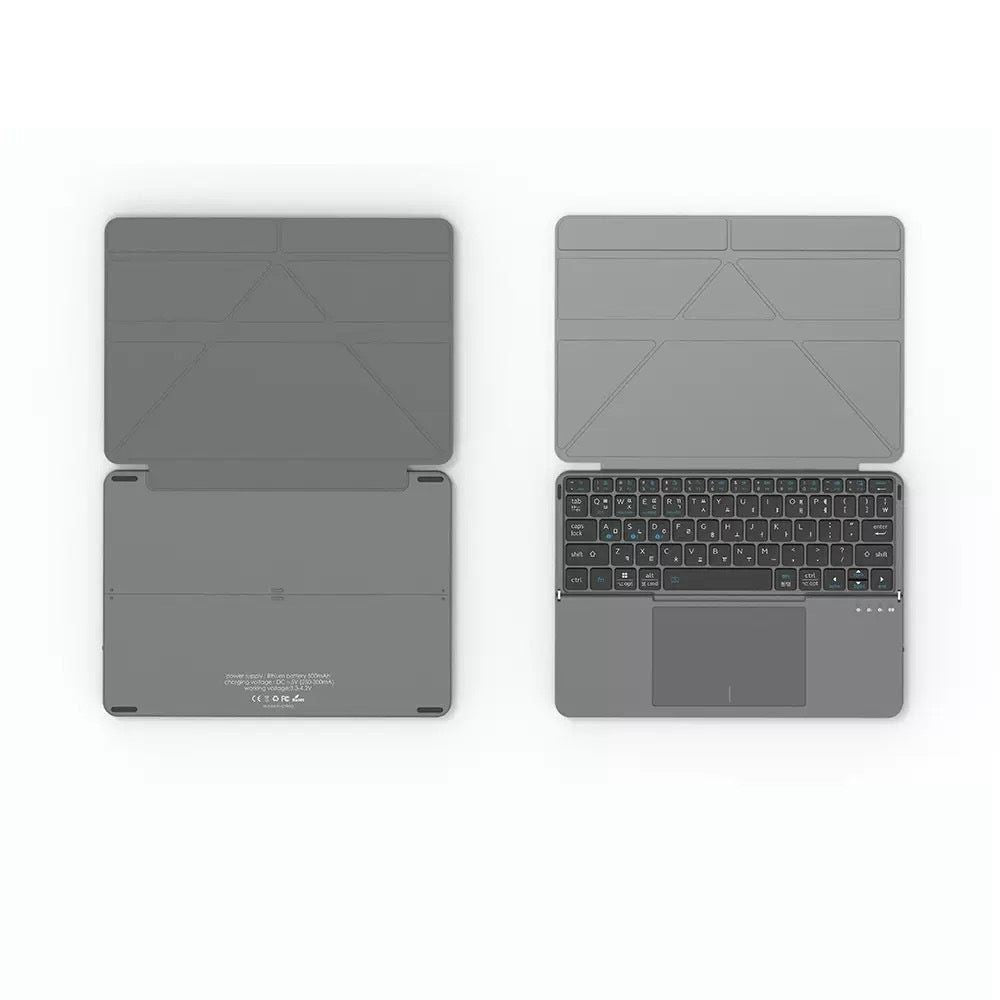 Teclado Bluetooth Inalámbrico Plegable con Touchpad – Compatible con Tablets y Smartphones