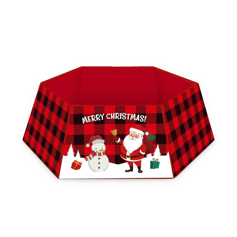 Falda decorativa multicolor para árbol de Navidad de tela no tejida de 40×25 cm para cubrir la base y mejorar la presentación