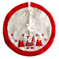 falda decorativa roja y blanca de franela para árbol de Navidad de 90 cm para cubrir base y cables