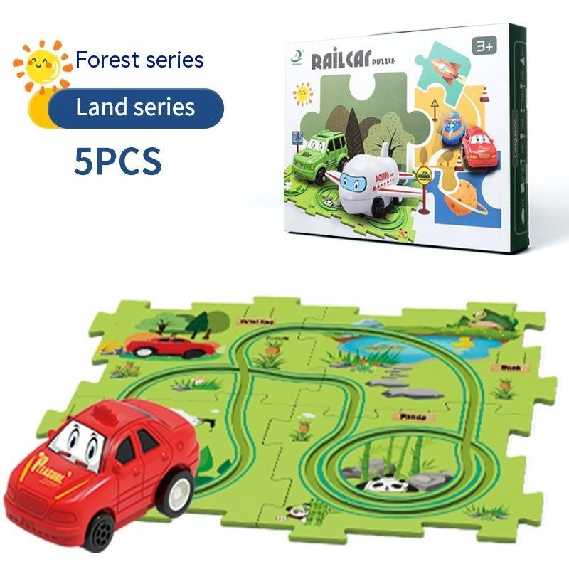 🚂🧩 Pista Eléctrica de Puzzle para Niños – DIY Creativo + Coche Automático – Tendencia 2026 ⚡👧👦