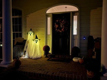 Fantasma Decorativo Exterior – Adorno Inflable y Luminoso para Jardín o Porche