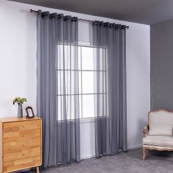 Cortina Moderna de Algodón y Lino – Estilo Minimalista y Transmisión Natural de Luz
