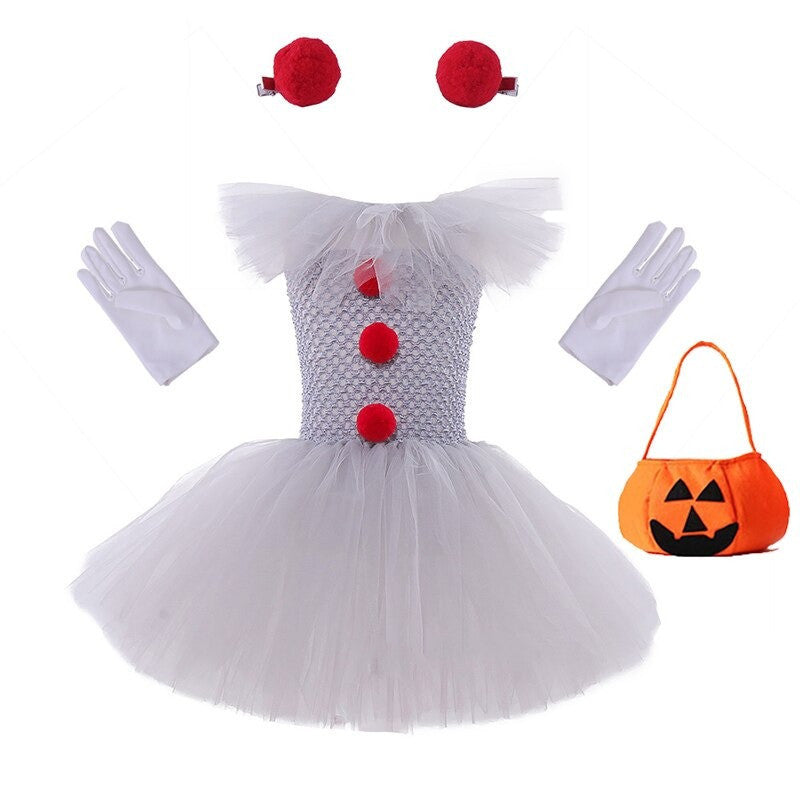 Disfraz de Princesa Infantil con Malla – Vestido, Guantes y Diadema
