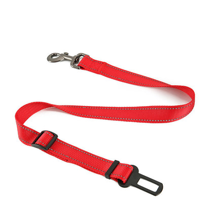 Cinturón de seguridad ajustable para perros – Nylon resistente y compatible con vehículos